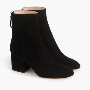 J. Crew Sadie Ankle Boots in Black Suede K0055. Size 10.